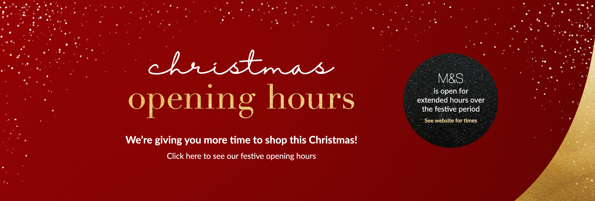 BW8234 HOWC Christmas Opening Times WEB Banner - The Howard Centre